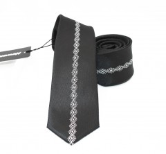          NM Slim Krawatte - Schwarz gemustert Gestreifte Krawatten