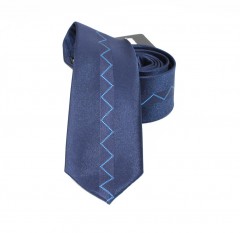          NM Slim Krawatte - Blau gemustert Gemusterte Krawatten
