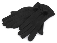                    Handschuhe für Damen mit Pelzbommel 