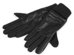              Handschuhe für Damen mit Öko-Leder verziert 