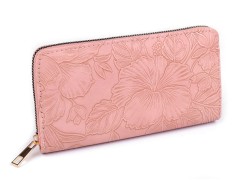            Geldbörse für Damen 3D-Blumen - 9,5 x 19 cm Damen Tasche, Geldbörse, Gürtel
