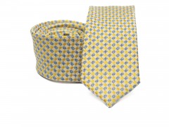Rossini Slim Krawatte - Gelb gemustert Kleine gemusterte Krawatten