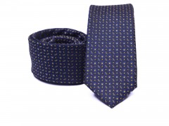 Rossini Slim Krawatte - Blau gemustert Kleine gemusterte Krawatten