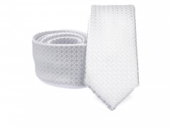 Rossini Slim Krawatte - Weiß gemustert Kleine gemusterte Krawatten