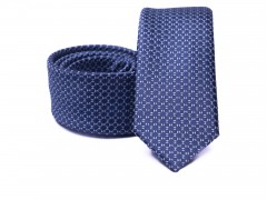 Rossini Slim Krawatte - Blau gemustert 