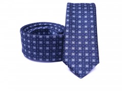 Rossini Slim Krawatte - Blau kariert Kleine gemusterte Krawatten