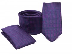       Rossini Slim Krawatte Set - Rot-blau Karierte Krawatten