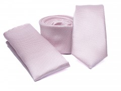       Rossini Slim Krawatte Set - Rosa Gemusterte Krawatten