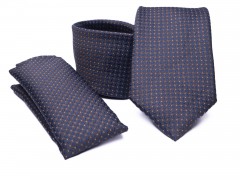           Premium Krawatte Set - Blau-rot gepunktet 