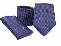           Premium Krawatte Set - Blau gemustert Sets