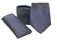           Premium Krawatte Set - Dunkelblau gemustert Kleine gemusterte Krawatten