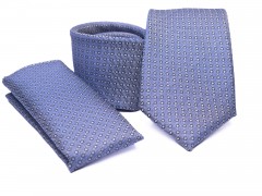           Premium Krawatte Set - Blau gepunktet Sets