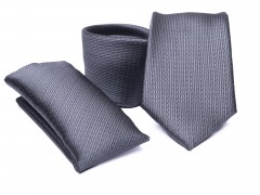           Premium Krawatte Set - Grau Unifarbige Krawatten