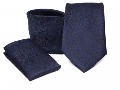           Premium Krawatte Set - Dunkelblau geblümt Sets