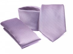           Premium Krawatte Set - Lila gepunktet Unifarbige Krawatten