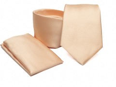           Premium Krawatte Set - Pfirsichfarbe Unifarbige Krawatten