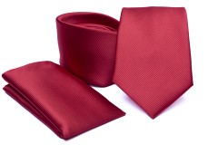           Premium Krawatte Set - Rot Unifarbige Krawatten
