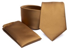           Premium Krawatte Set - Golden Unifarbige Krawatten