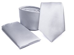           Premium Krawatte Set - Silber 