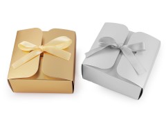 Geschenkbox mit Herzen und Schleife - 12 St. Geschenke einpacken