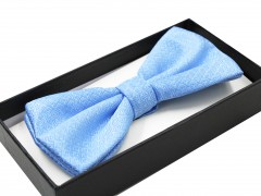      NM Satin Fliege im Geschenkbox - Blau Fliege