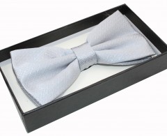      NM Satin Fliege im Geschenkbox - Silber Fliege