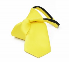   Satin Damen/Kinderkrawatte - Gelb Kinder Krawatte
