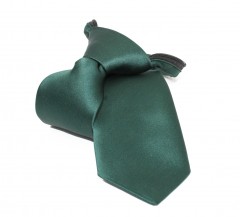    Satin Damen/Kinderkrawatte - Dunkelgrün Kinder Krawatte