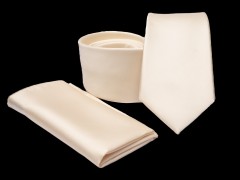           Premium Krawatte Set - Ecru Kleine gemusterte Krawatten