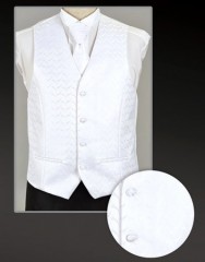 Hochzeitsweste Set - Weiß Gemustert Hochzeitswesten