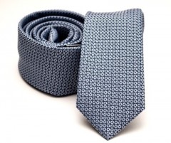 Rossini Slim Krawatte - Blau-Weiß Gepunktet 