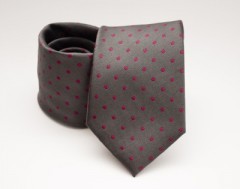 Premium Seidenkrawatte - Braun-pink Gepunktet Kleine gemusterte Krawatten