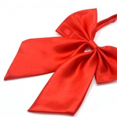 Satin Damenfliege - Rot Damen Krawatte, Fliege
