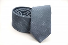 Premium Slim Krawatte - Grau Gepunktet 