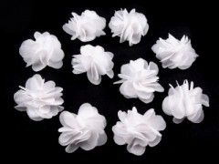 Tüll Blume - Weiß Brosche, Reversnadel