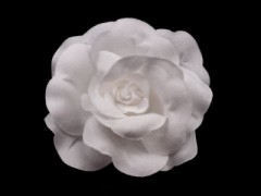 Rosa Brosche - Weiß 