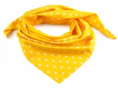 Baumwolltuch gepunktet - Gelb-Weiß Tücher, Schals