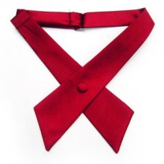 Satin Kreuz Bogen Krawatte - Rot 