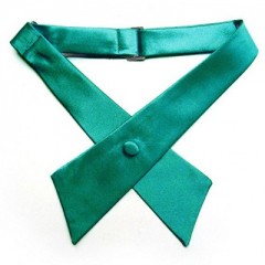 Satin Kreuz Bogen Krawatte - Grün 