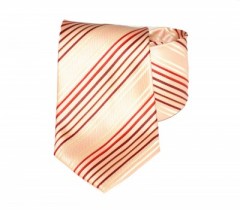 Classic Premium Krawatte -Hellorange-Rot Gestreift 
