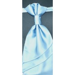 Hochzeit Krawatte mit Einstecktuch - Babyblau 