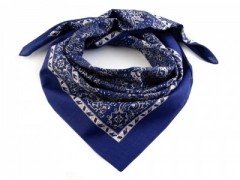 Baumwolltuch Cashmere Muster - Blau Tücher, Schals