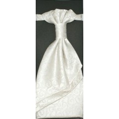 Hochzeit Krawatte mit Einstecktuch - Natur Gemustert Krawatten für Hochzeit