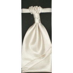 Hochzeit Krawatte mit Einstecktuch - Natur Gepunktet Krawatten für Hochzeit